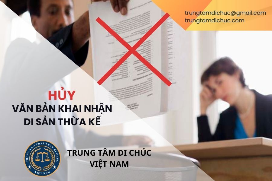 Các cách hủy văn bản khai nhận di sản thừa kế